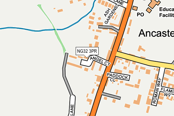 NG32 3PR map - OS OpenMap – Local (Ordnance Survey)