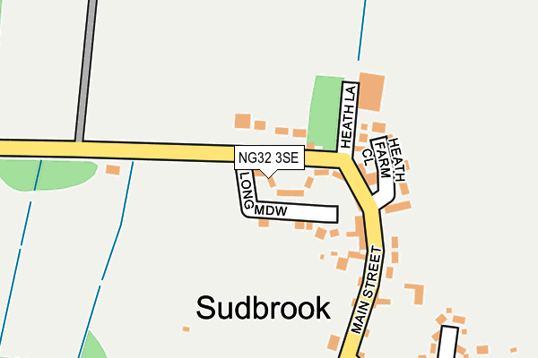 NG32 3SE map - OS OpenMap – Local (Ordnance Survey)