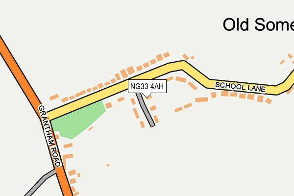 NG33 4AH map - OS OpenMap – Local (Ordnance Survey)