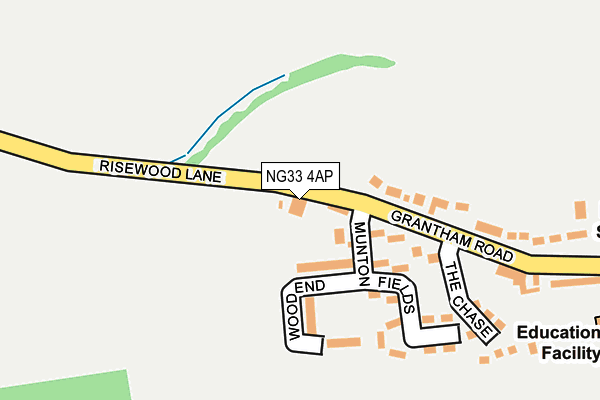 NG33 4AP map - OS OpenMap – Local (Ordnance Survey)