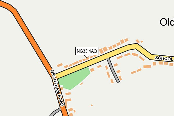 NG33 4AQ map - OS OpenMap – Local (Ordnance Survey)