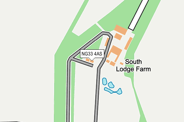 NG33 4AS map - OS OpenMap – Local (Ordnance Survey)