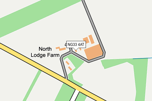 NG33 4AT map - OS OpenMap – Local (Ordnance Survey)