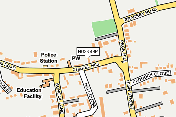 NG33 4BP map - OS OpenMap – Local (Ordnance Survey)