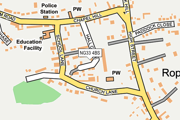 NG33 4BS map - OS OpenMap – Local (Ordnance Survey)