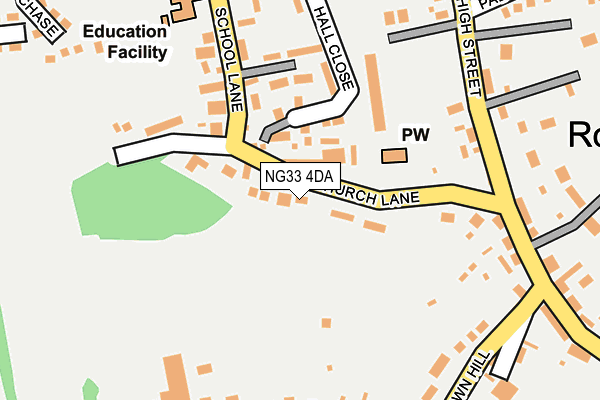 NG33 4DA map - OS OpenMap – Local (Ordnance Survey)