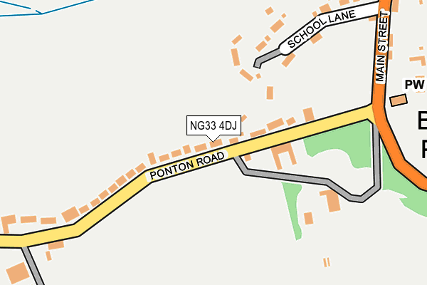 NG33 4DJ map - OS OpenMap – Local (Ordnance Survey)