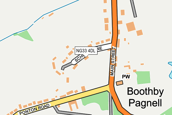 NG33 4DL map - OS OpenMap – Local (Ordnance Survey)