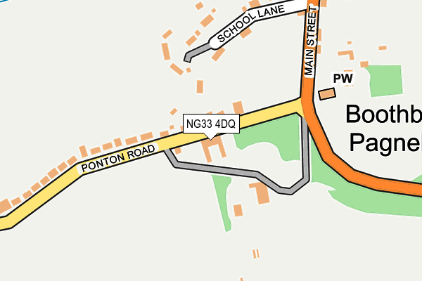 NG33 4DQ map - OS OpenMap – Local (Ordnance Survey)