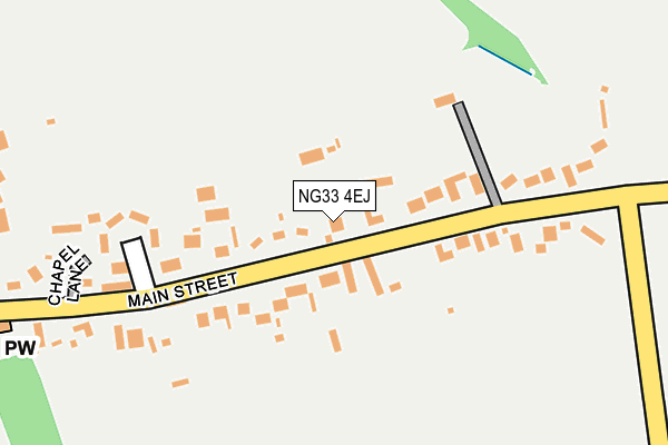 NG33 4EJ map - OS OpenMap – Local (Ordnance Survey)