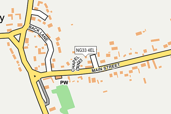 NG33 4EL map - OS OpenMap – Local (Ordnance Survey)