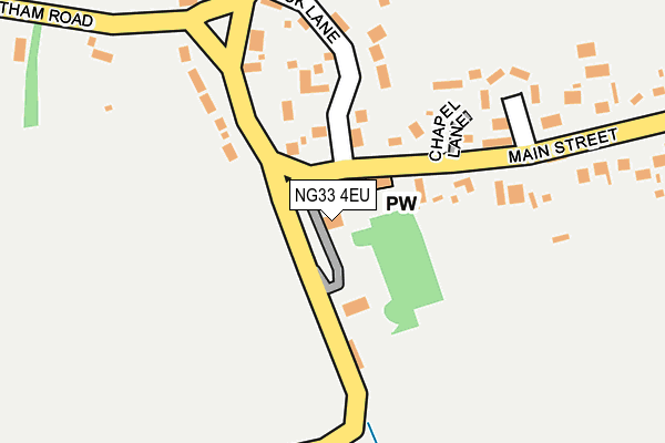 NG33 4EU map - OS OpenMap – Local (Ordnance Survey)
