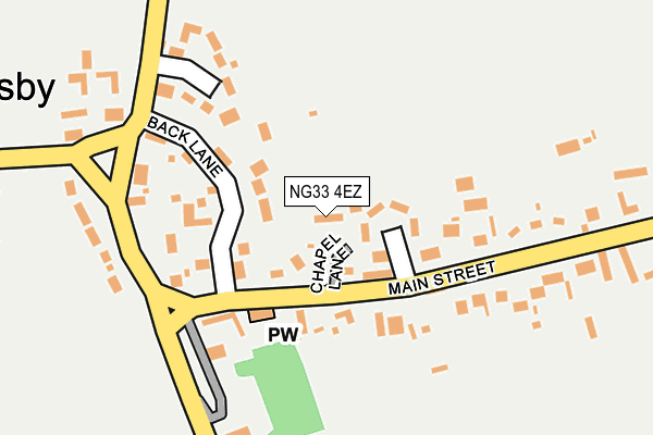 NG33 4EZ map - OS OpenMap – Local (Ordnance Survey)