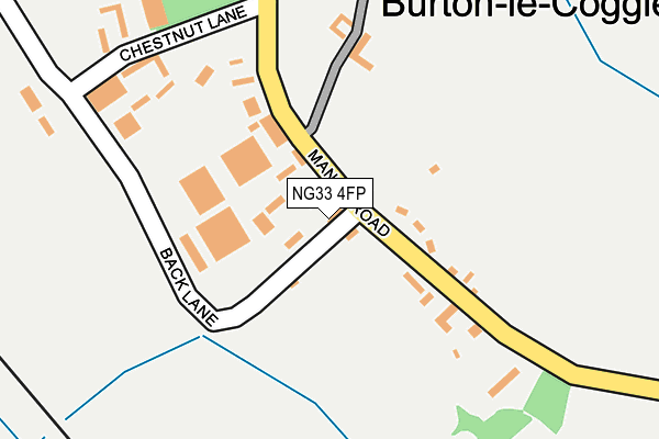 NG33 4FP map - OS OpenMap – Local (Ordnance Survey)