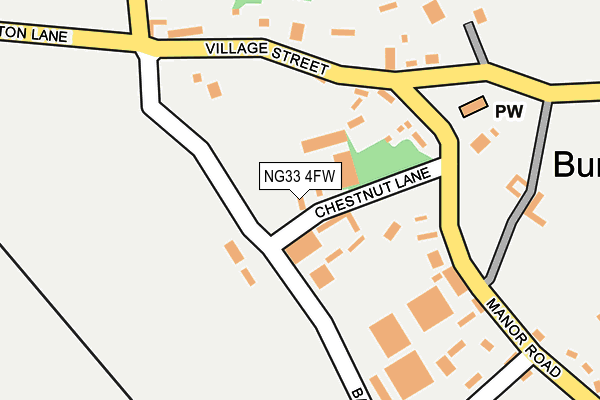 NG33 4FW map - OS OpenMap – Local (Ordnance Survey)
