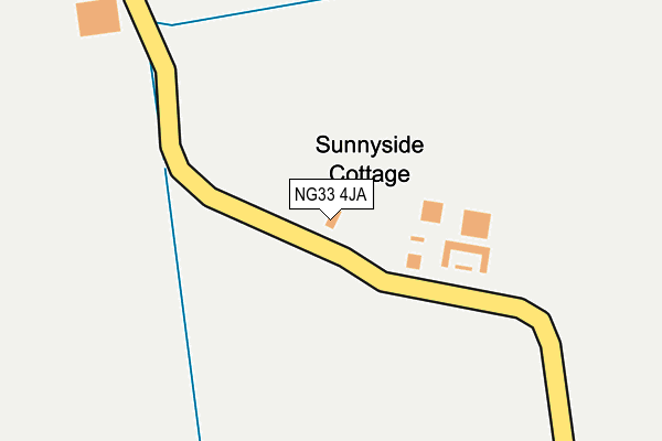 NG33 4JA map - OS OpenMap – Local (Ordnance Survey)