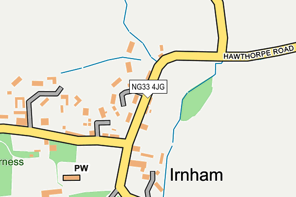 NG33 4JG map - OS OpenMap – Local (Ordnance Survey)