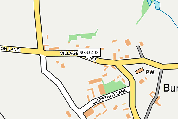 NG33 4JS map - OS OpenMap – Local (Ordnance Survey)