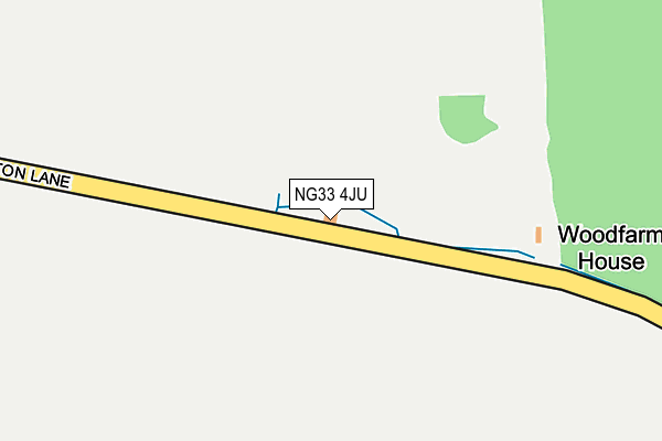NG33 4JU map - OS OpenMap – Local (Ordnance Survey)