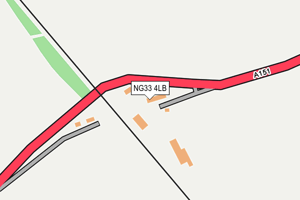 NG33 4LB map - OS OpenMap – Local (Ordnance Survey)