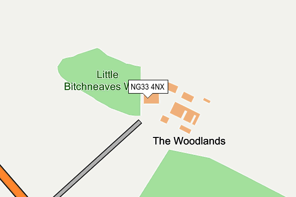 NG33 4NX map - OS OpenMap – Local (Ordnance Survey)