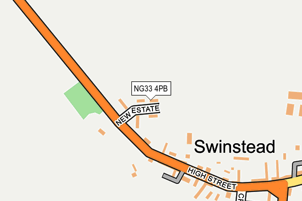 NG33 4PB map - OS OpenMap – Local (Ordnance Survey)