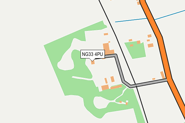 NG33 4PU map - OS OpenMap – Local (Ordnance Survey)