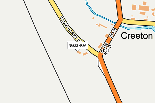 NG33 4QA map - OS OpenMap – Local (Ordnance Survey)