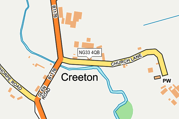 NG33 4QB map - OS OpenMap – Local (Ordnance Survey)