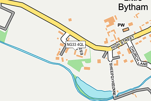 NG33 4QL map - OS OpenMap – Local (Ordnance Survey)