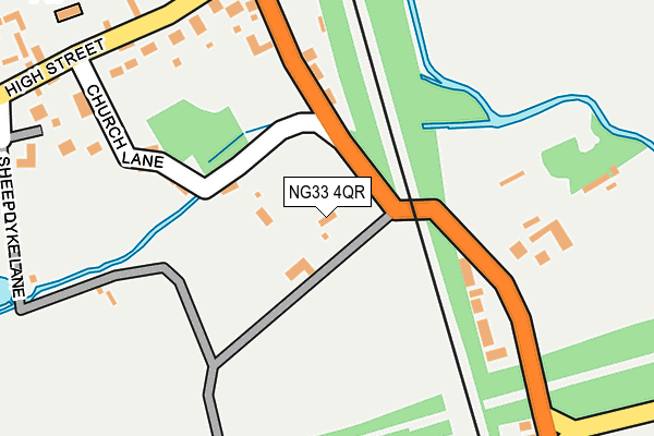 NG33 4QR map - OS OpenMap – Local (Ordnance Survey)