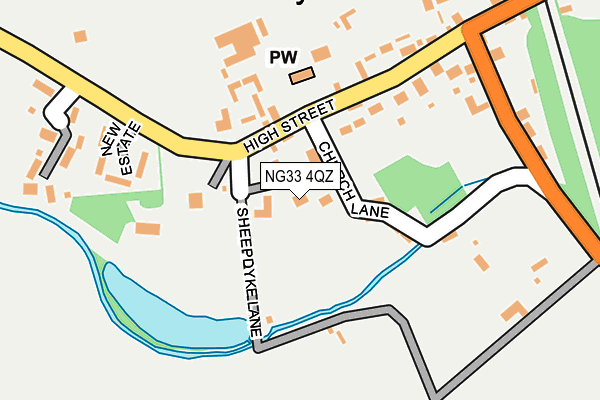 NG33 4QZ map - OS OpenMap – Local (Ordnance Survey)