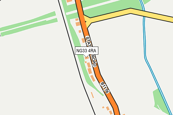 NG33 4RA map - OS OpenMap – Local (Ordnance Survey)