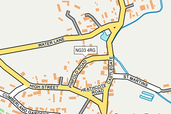 NG33 4RG map - OS OpenMap – Local (Ordnance Survey)