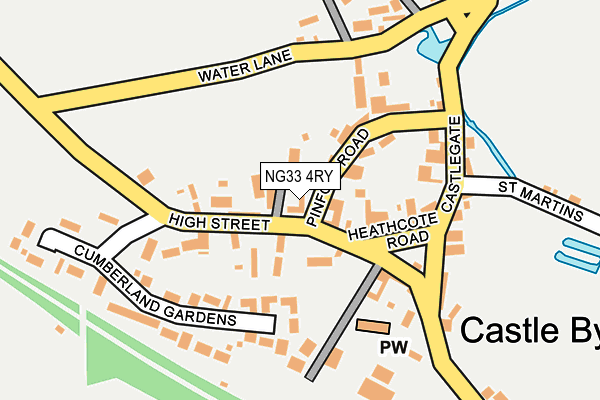 NG33 4RY map - OS OpenMap – Local (Ordnance Survey)