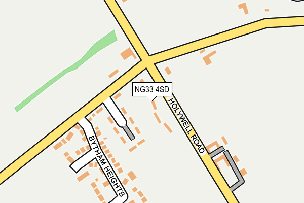 NG33 4SD map - OS OpenMap – Local (Ordnance Survey)