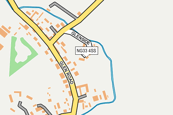 NG33 4SS map - OS OpenMap – Local (Ordnance Survey)