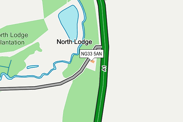 NG33 5AN map - OS OpenMap – Local (Ordnance Survey)