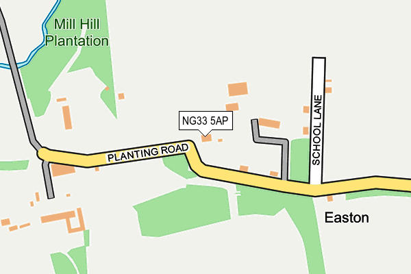 NG33 5AP map - OS OpenMap – Local (Ordnance Survey)