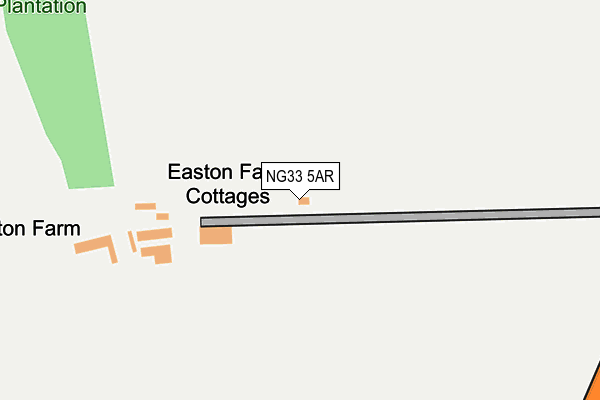 NG33 5AR map - OS OpenMap – Local (Ordnance Survey)