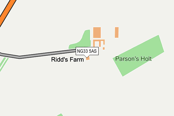 NG33 5AS map - OS OpenMap – Local (Ordnance Survey)