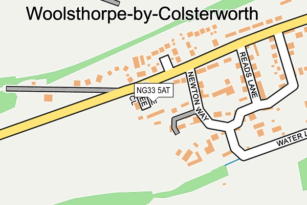 NG33 5AT map - OS OpenMap – Local (Ordnance Survey)