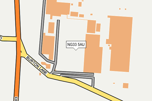 NG33 5AU map - OS OpenMap – Local (Ordnance Survey)