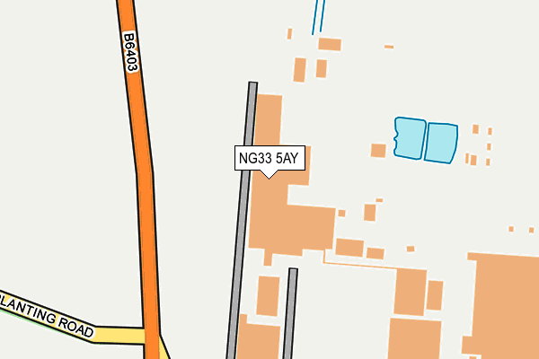 NG33 5AY map - OS OpenMap – Local (Ordnance Survey)
