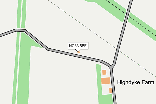 NG33 5BE map - OS OpenMap – Local (Ordnance Survey)