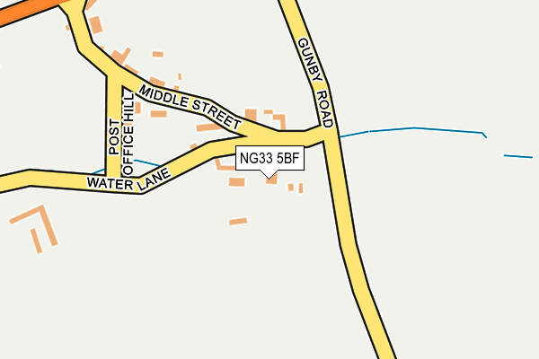 NG33 5BF map - OS OpenMap – Local (Ordnance Survey)