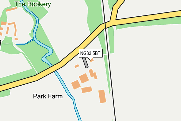 NG33 5BT map - OS OpenMap – Local (Ordnance Survey)