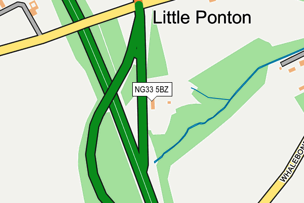 NG33 5BZ map - OS OpenMap – Local (Ordnance Survey)