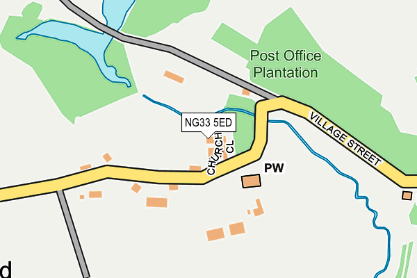 NG33 5ED map - OS OpenMap – Local (Ordnance Survey)