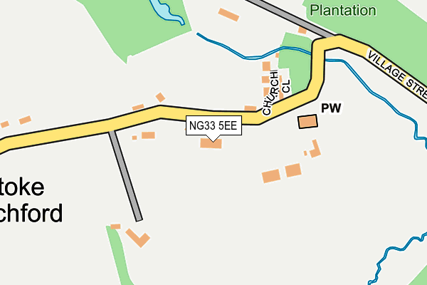 NG33 5EE map - OS OpenMap – Local (Ordnance Survey)